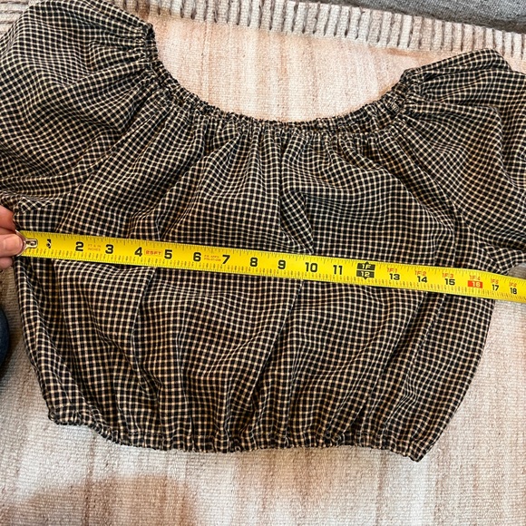 Sunset Vintage handmade top from deadstock gingham fabric. Like new - Picture 5 of 6